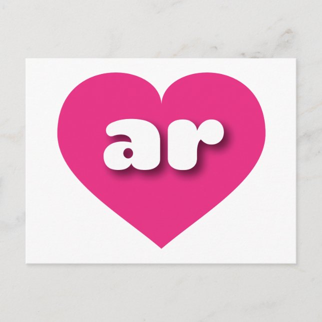 I love Arkansas - ar hot pink heart Postcard (Front)