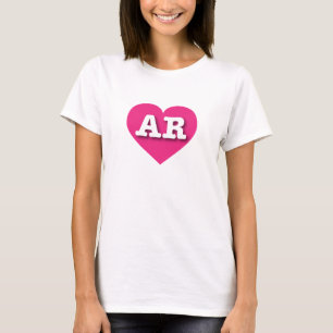 I love Arkansas - AR hot pink heart T-Shirt