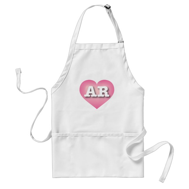 I love Arkansas - AR pink fade heart Adult Apron (Front)