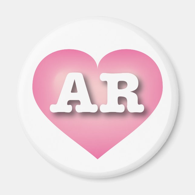 I love Arkansas - AR pink fade heart Magnet (Front)