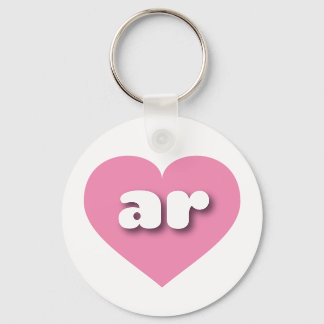 I love Arkansas - ar pink heart Keychain (Front)