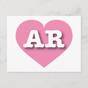 I love Arkansas - AR pink heart Postcard