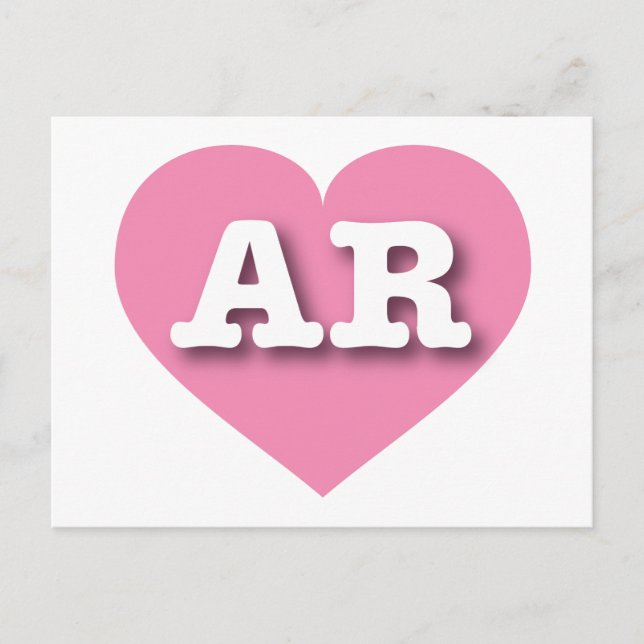 I love Arkansas - AR pink heart Postcard (Front)