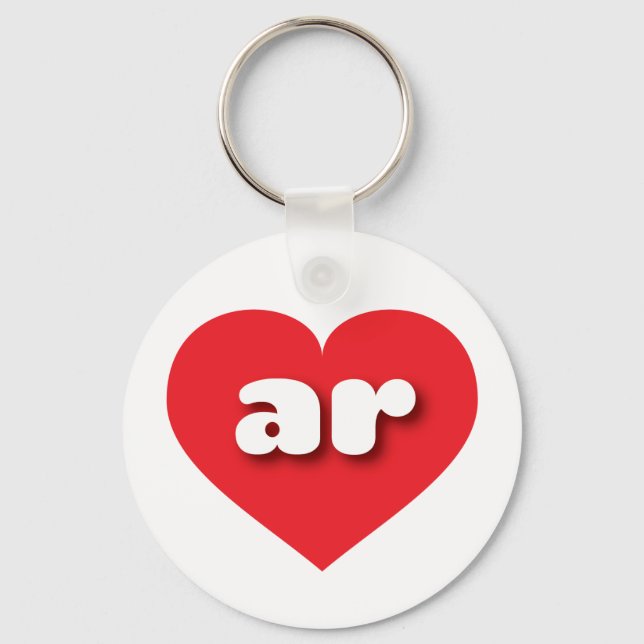 I love Arkansas - ar red heart  Keychain (Front)