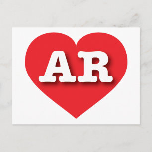 I love Arkansas - AR red heart Postcard