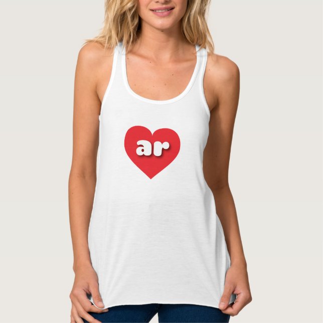I love Arkansas - ar red heart  Tank Top (Front)