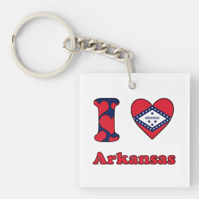 I love Arkansas Keychain (Front)