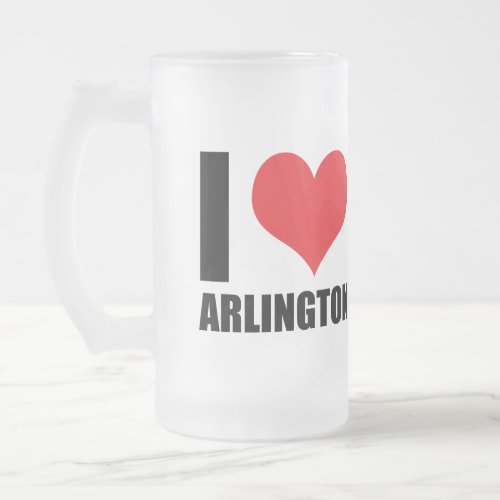 I love Arlington Frosted Glass Beer Mug