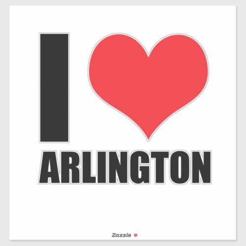 I love Arlington Sticker