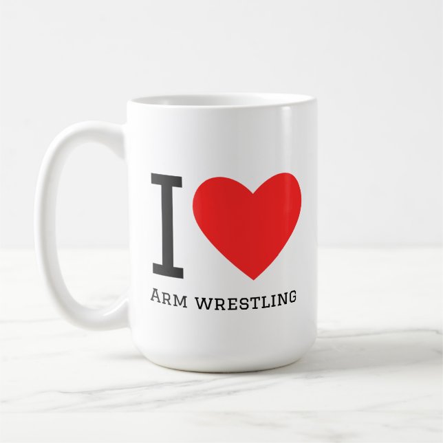 I love arm wrestling coffee mug (Left)
