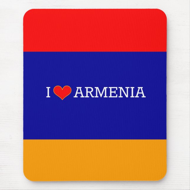I Love Armenia, flag of Armenia Mouse Pad (Front)
