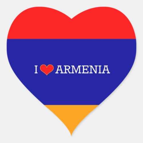 I Love Armenia Heart Sticker