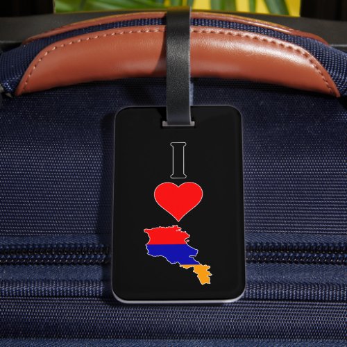 I Love Armenia Vertical I Heart Armenia Country Luggage Tag