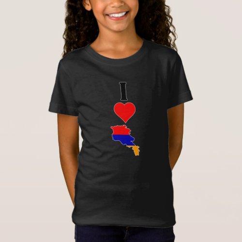 I Love Armenia Vertical I Heart Armenia Country T_Shirt