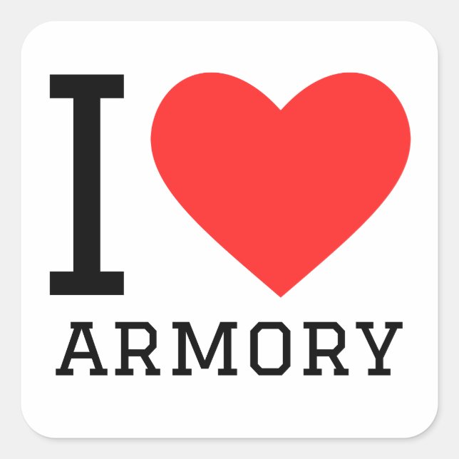 I love armory square sticker (Front)