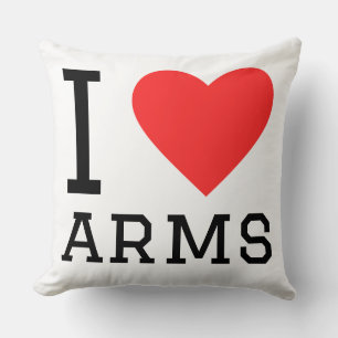 I love arms throw pillow