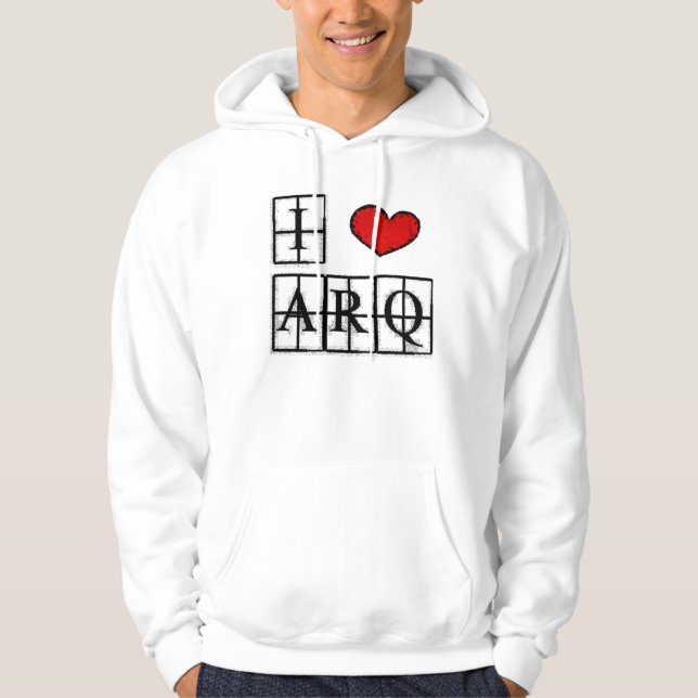 I love ARQ printed Moletom Hoodie (Front)