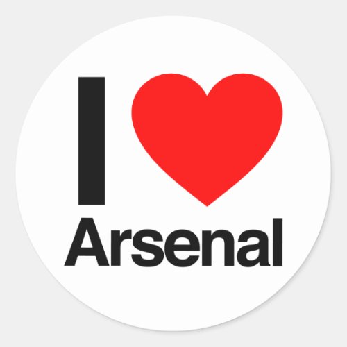 i love arsenal classic round sticker