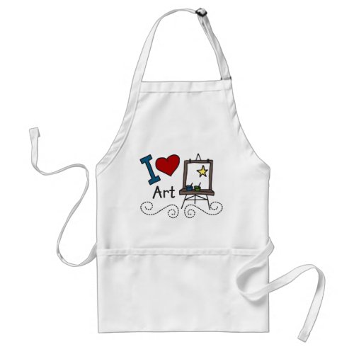 I Love Art Adult Apron