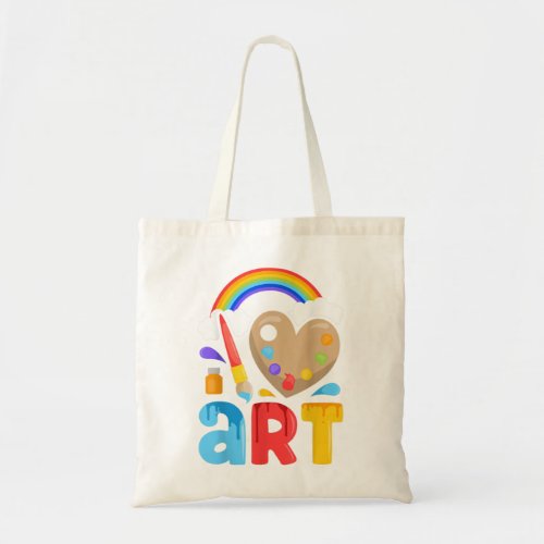 I Love Art Artist Painter Colorful Painting Gifts  Tote Bag