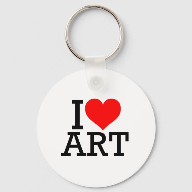 I Love Art Keychain  (Front)