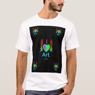 I Love Art Men's White T Shirt