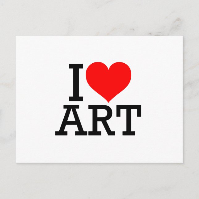 I Love Art Postcard  (Front)