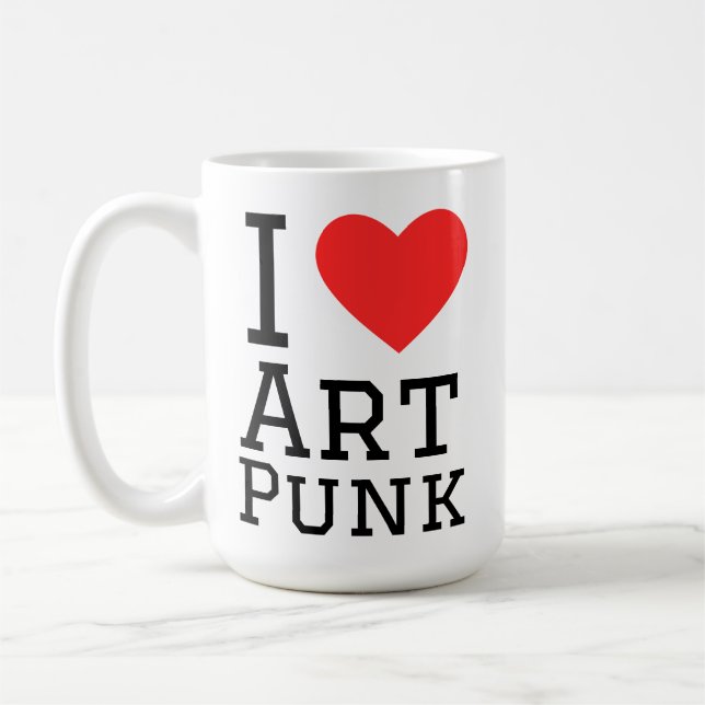 I love art punk square sticker coffee mug (Left)