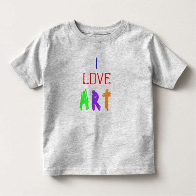 I Love Art Toddler T-shirt (Front)