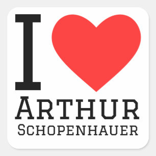 I love arthur schopenhauer square sticker