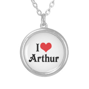 I Love Arthur Silver Plated Necklace