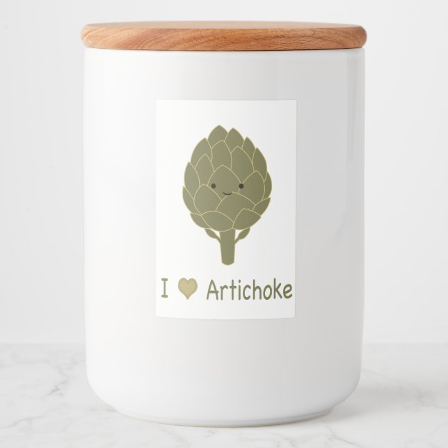 I love artichoke food label (Front)