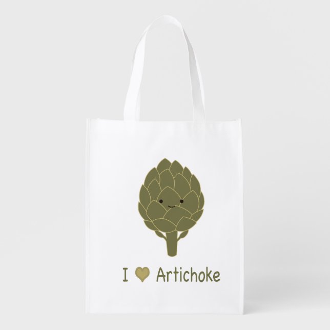 I love artichoke grocery bag (Front)