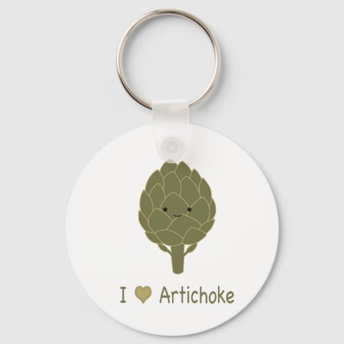 I love artichoke keychain