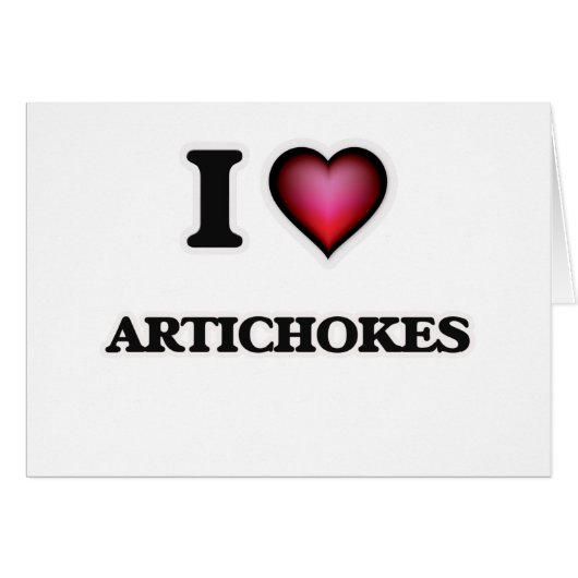 I Love Artichokes Cards (Front Horizontal)