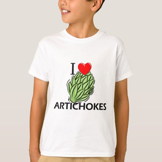 I Love Artichokes T-Shirt (Front)
