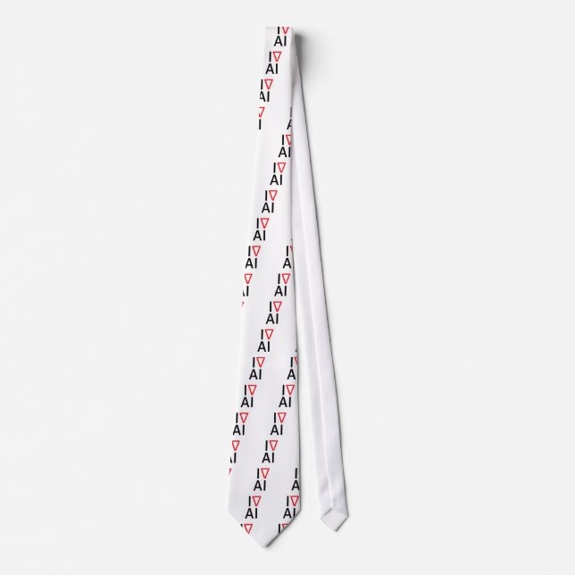 I love artificial intelligence neck tie (Front)