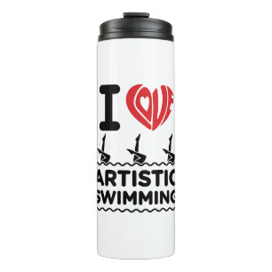 I Love Artistic Swimming Synchro Swimmer Thermal Tumbler