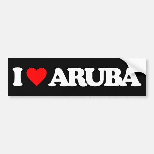 I LOVE ARUBA BUMPER STICKER
