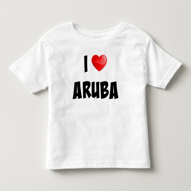 "I Love Aruba" custom designed clothing Toddler T-shirt (Front)