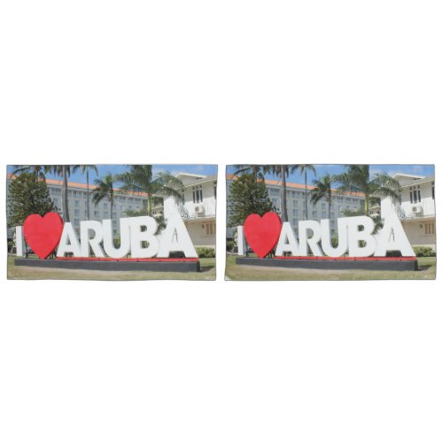 I love Aruba _ One happy Island Pillowcase