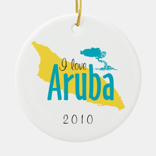 I Love Aruba Ornament