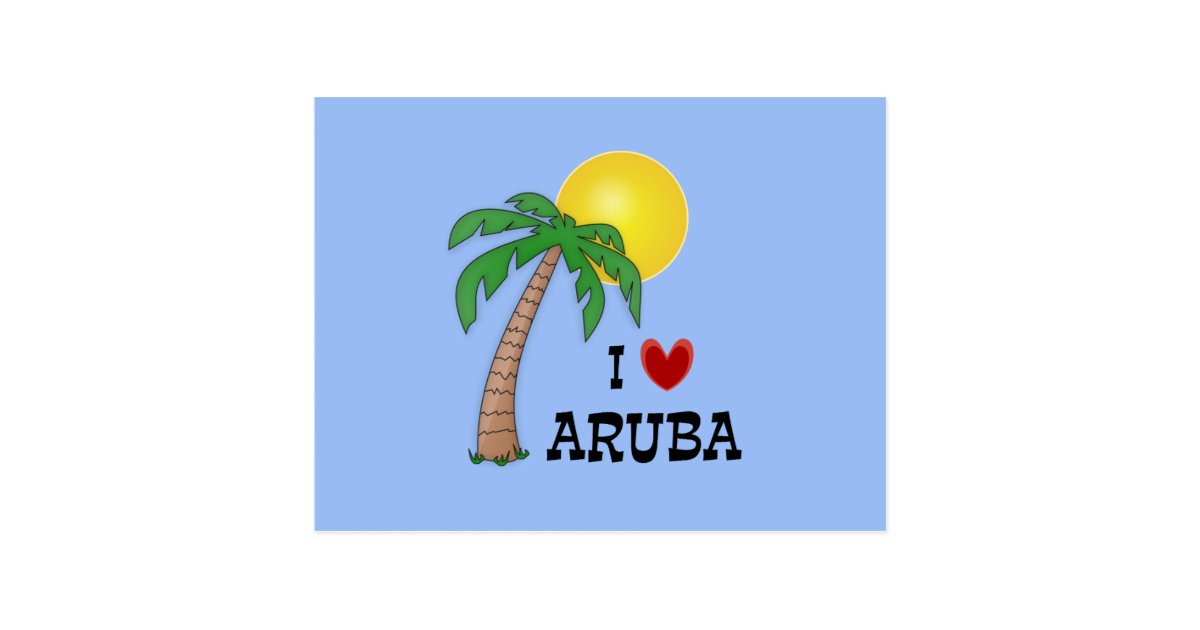 I Love Aruba Postcard | Zazzle.com