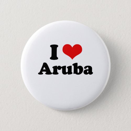 I Love Aruba Tshirt Button