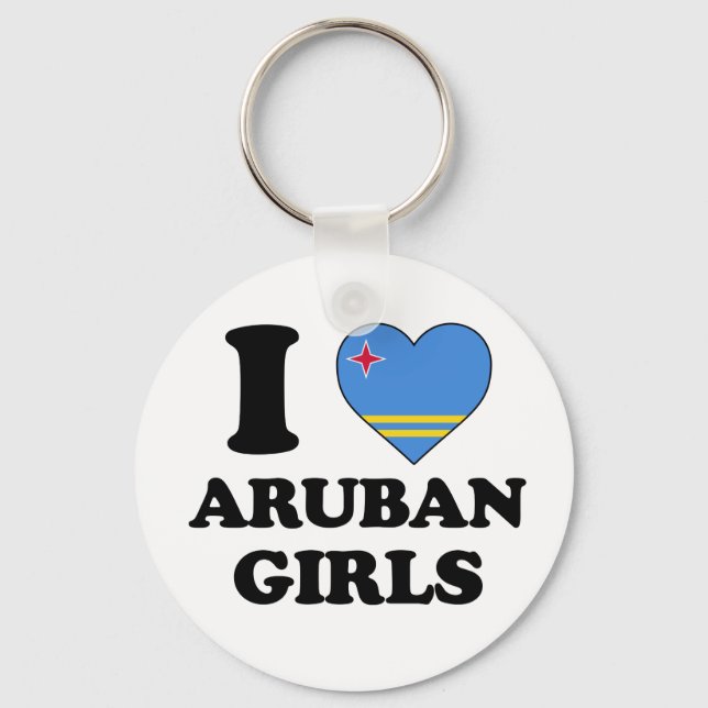 I love Aruban girls Keychain (Front)