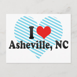 I Love Asheville, NC Postcard