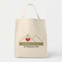I Love Asheville & Western NC Tote Bag