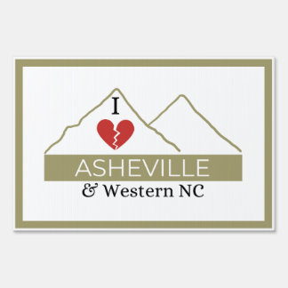 I Love Asheville & Western NC Yard Sign
