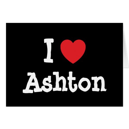 I love Ashton heart T_Shirt