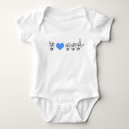 I Love ASL American Sign Language Infant Creeper